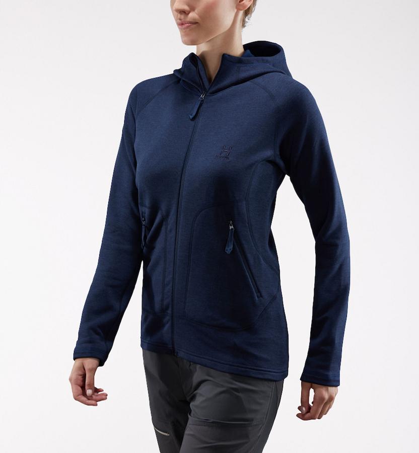 Haglöfs Heron Fleece Dark Blue For Womens GIAUD3860 Australia